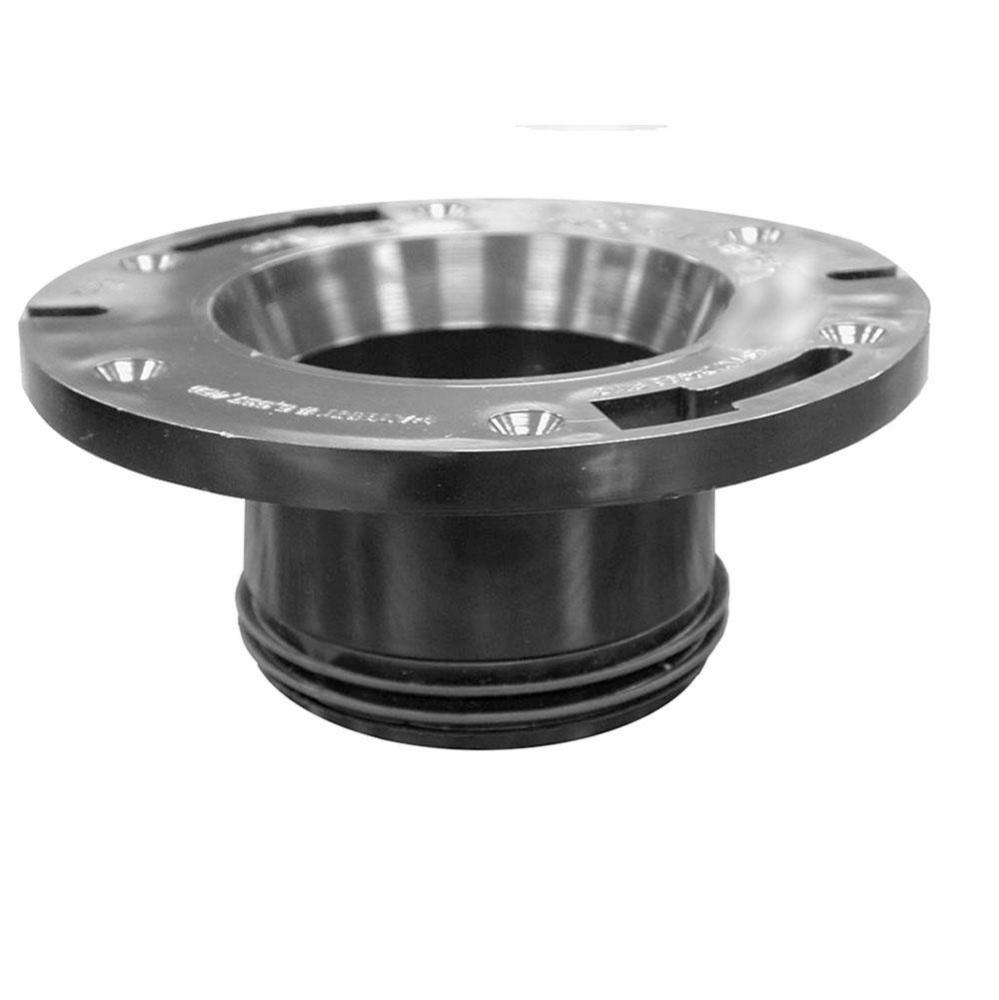 3'' x 3'' ABS Plastic Two Finger Closet Flange