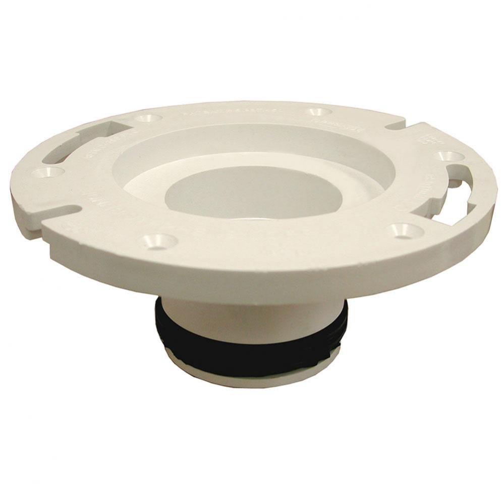 3'' x 3'' PVC Plastic Two Finger Closet Flange