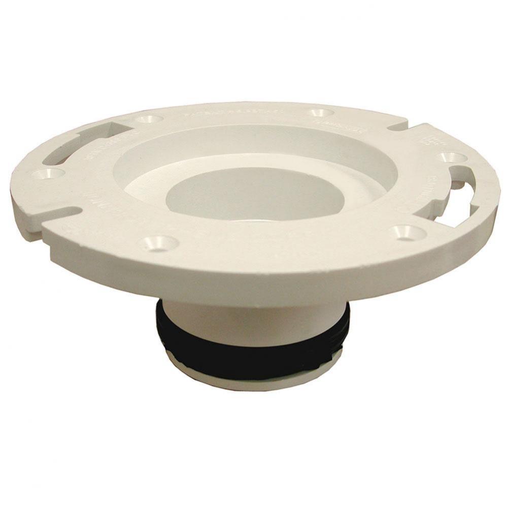 4'' x 3'' PVC Plastic Two Finger Closet Flange