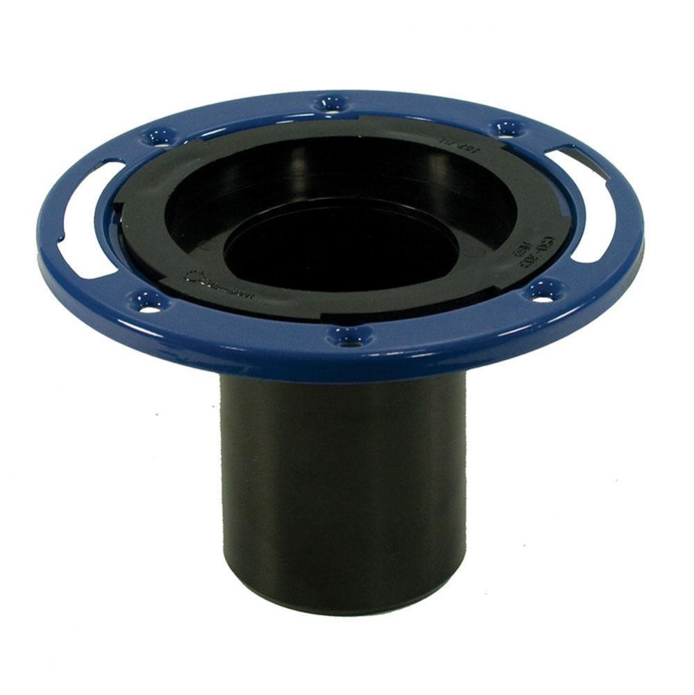 3'' ABS Closet Flange with Long Barrel and Metal Ring