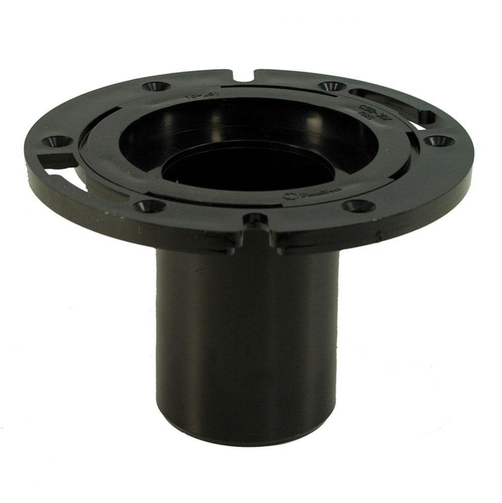 3'' ABS Closet Flange with Long Barrel and Plastic Ring