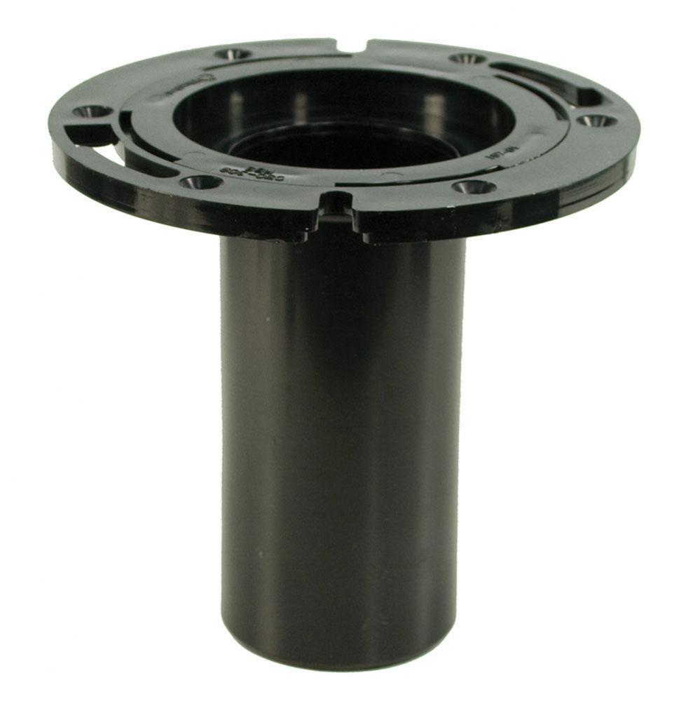 3'' ABS Closet Flange with Long Barrel and Plastic Ring