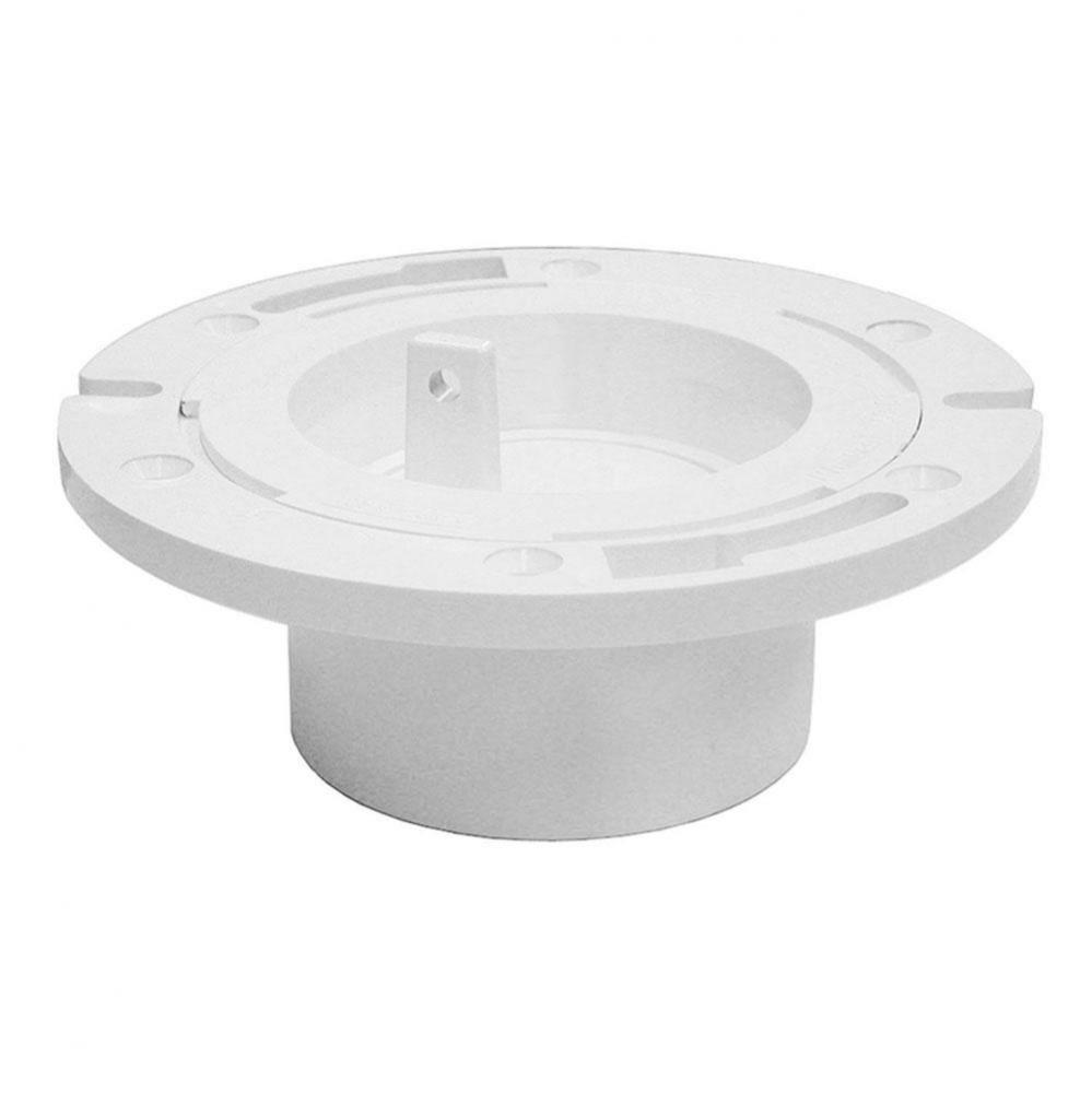 3'' x 4'' Plumbfit PVC Closet Flange with Plastic Swivel Ring and Knockout