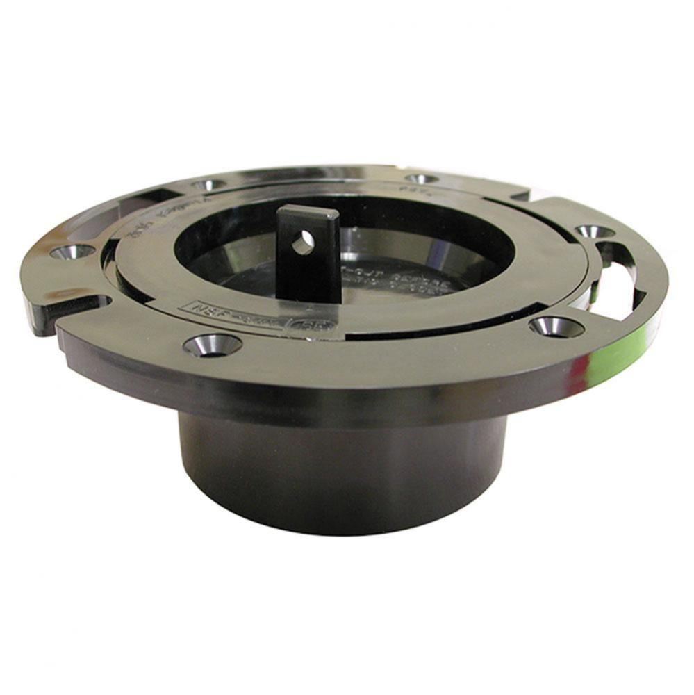 3'' x 4'' Plumbfit ABS Closet Flange with Plastic Swivel Ring and Knockout