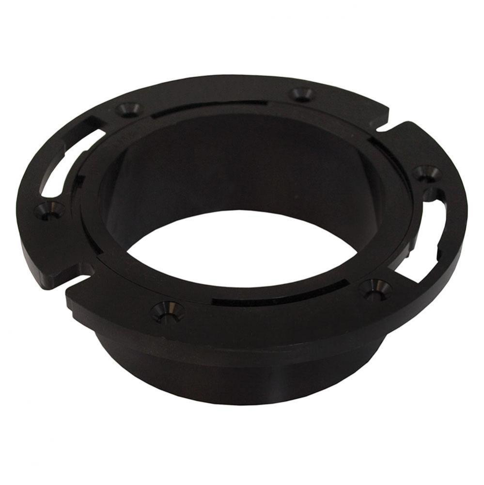 4'' Plumbfit ABS Offset Closet Flange with Plastic Swivel Ring less Knockout