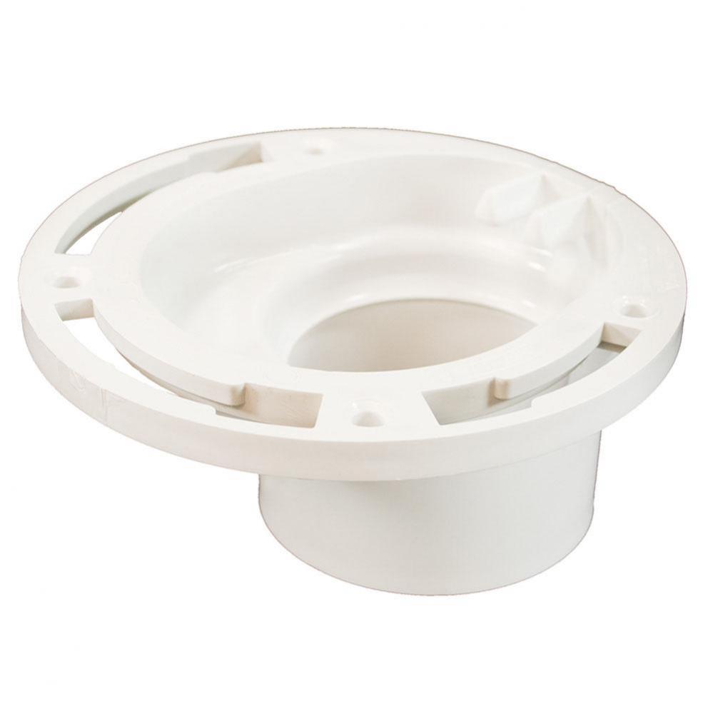 3'' x 4'' PVC Four-Way Offset Closet Flange