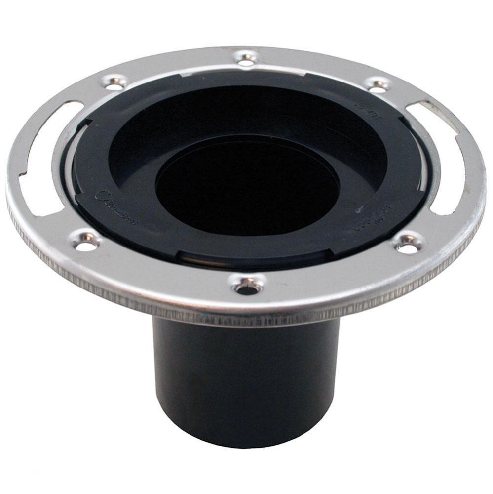 3'' Plumbfit ABS Closet Flange with Stainless Steel Ring less Knockout