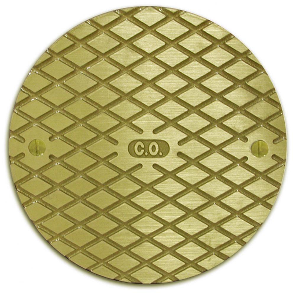 6'' Polished Brass Round Cast Cleanout Cover