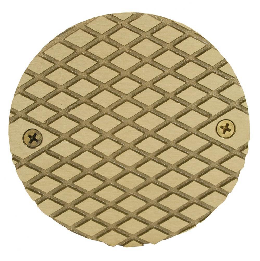 5'' Polished Brass Round Cast Cleanout Cover