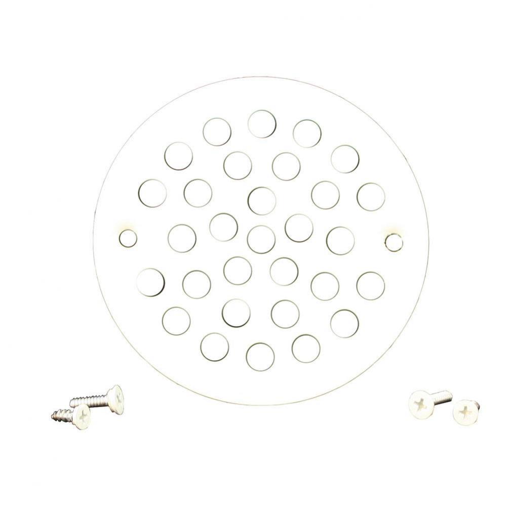 Almond 4-1/4'' Round Stamped Strainer