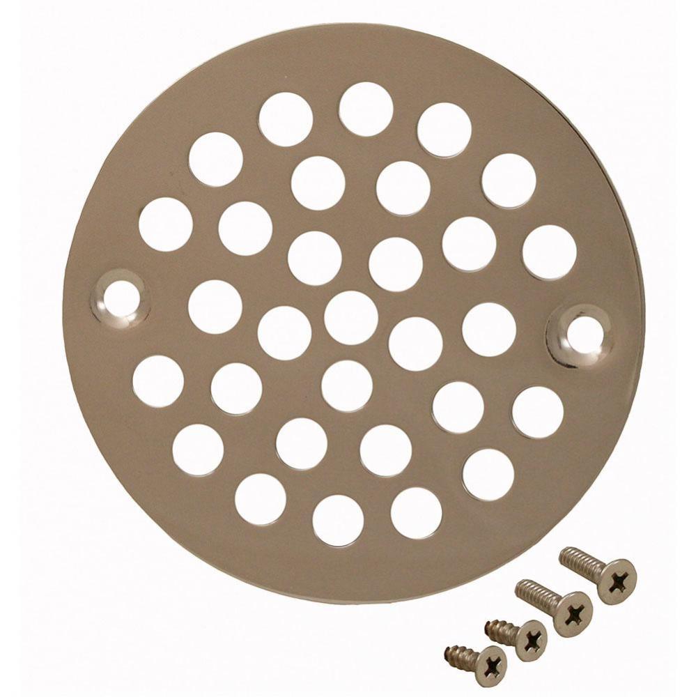 Polished Stainless 4-1/4'' Round Stamped Strainer