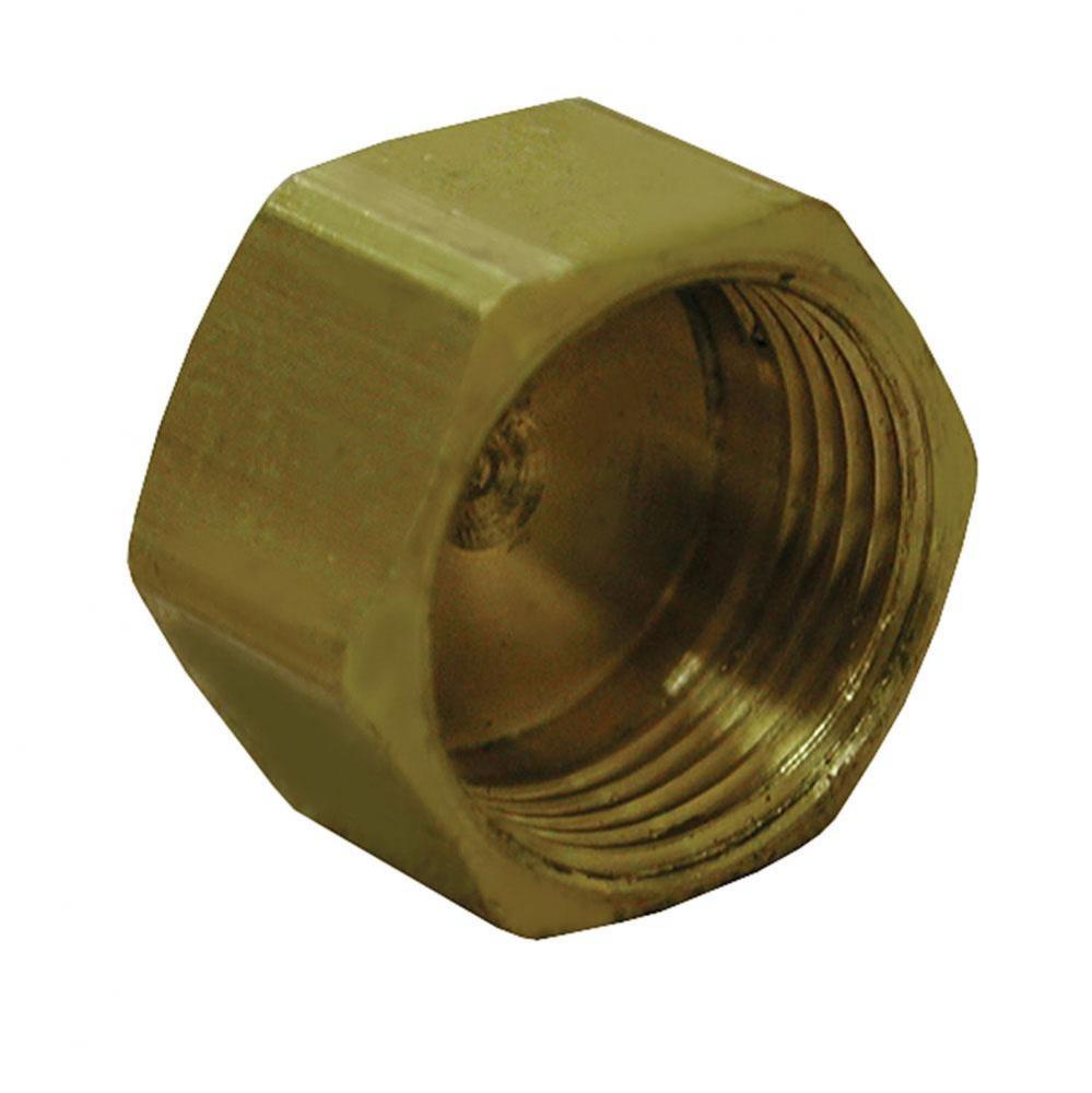 1/4'' Brass Compression Cap, Lead Free