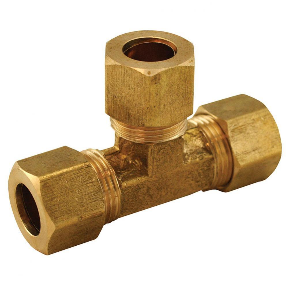 3/8'' Brass Compression Tee, Lead Free