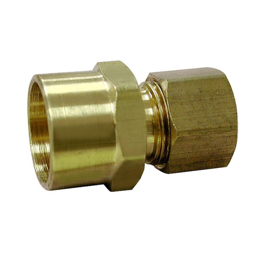 3/8'' x 5/8'' (1/2'' SWT) Brass Compression x Sweat Adapter, Lead Fr