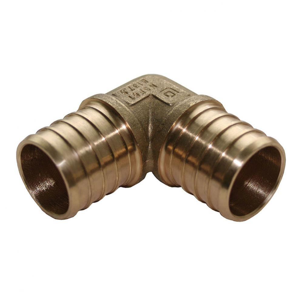 3/4'' 90degree Brass PEX Elbow, Lead Free