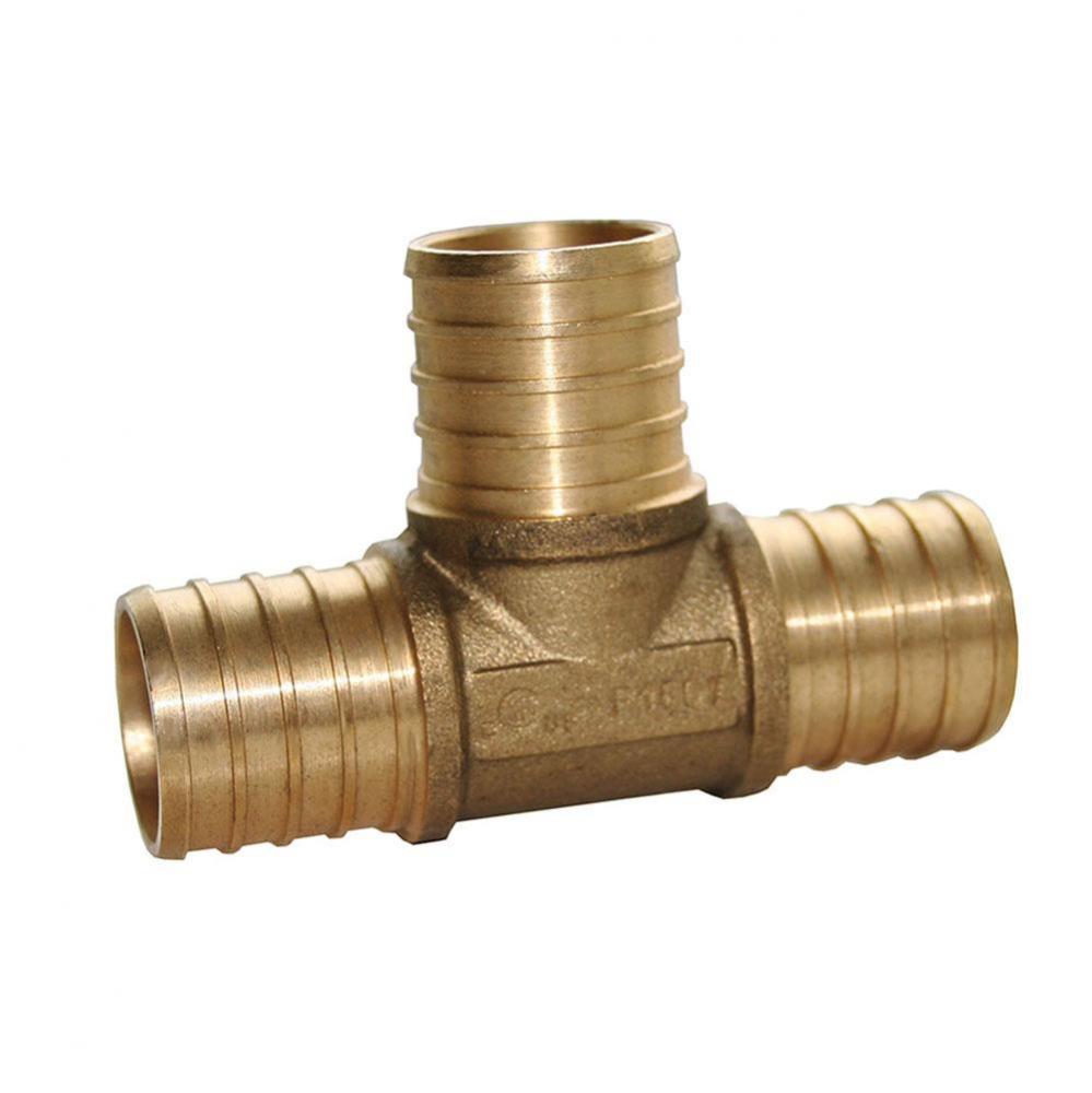 3/4'' Brass PEX Equal Tee, Lead Free