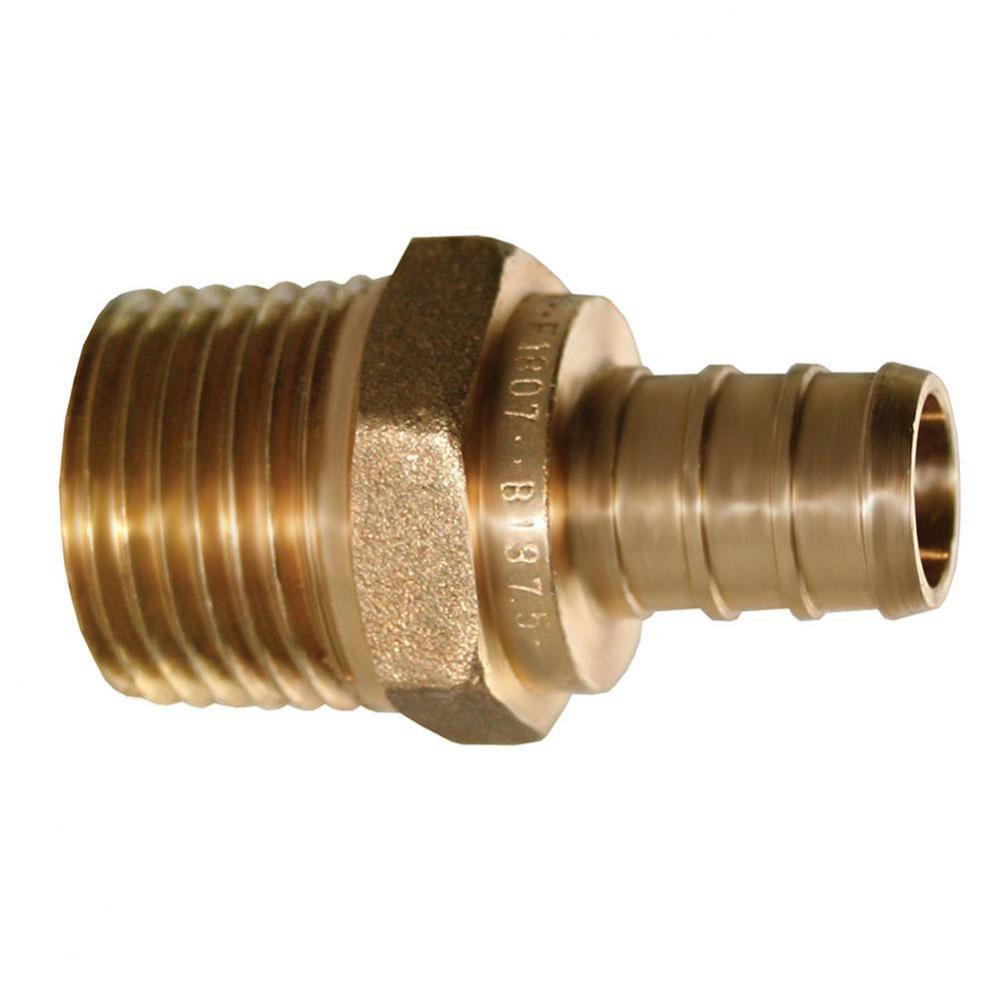 1/2'' x 1/2'' Brass PEX x Male Adapter, Lead Free