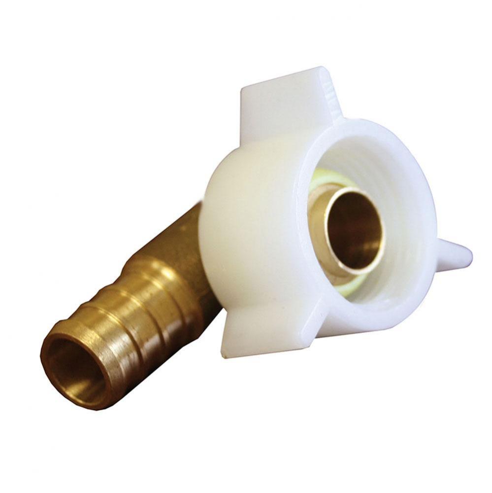 1/2'' x 1/2'' 90degree Brass PEX x Female Elbow with Swivel Plastic Nut, Lead