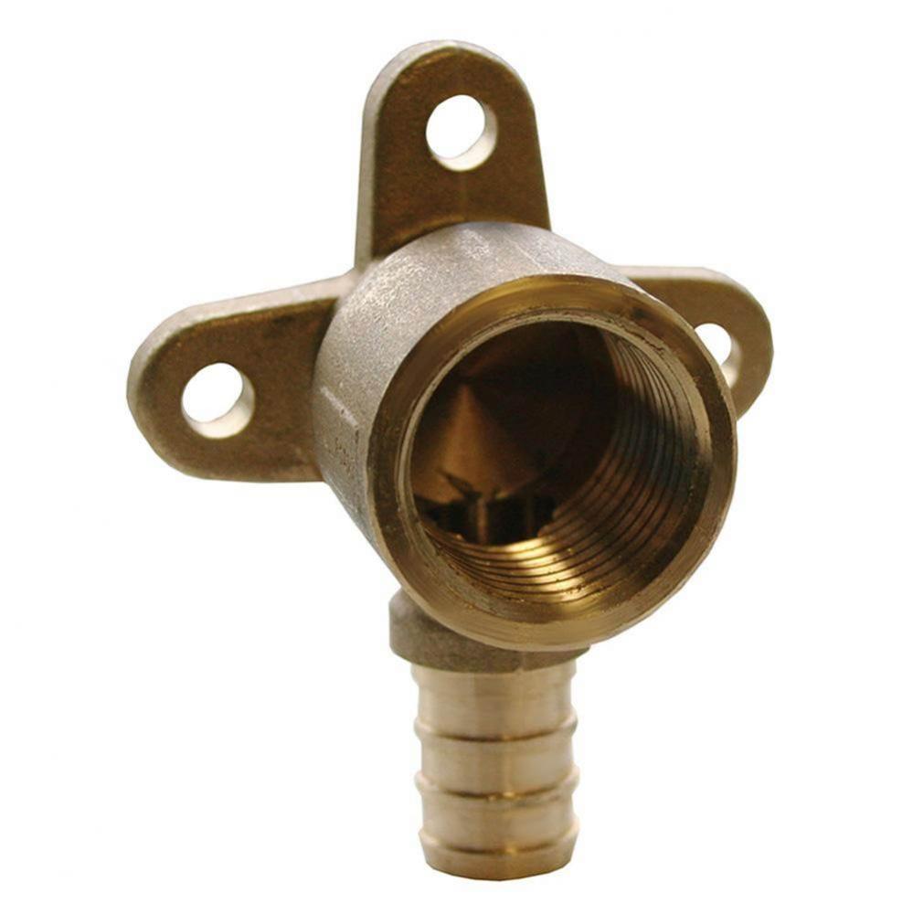 1/2'' x 1/2'' Brass PEX x Female Drop Ear 90degree Elbow, Lead Free