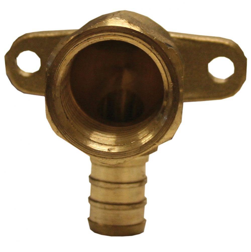 1/2'' x 1/2'' Brass PEX x Female Drop Ear 90degree Elbow, Lead Free