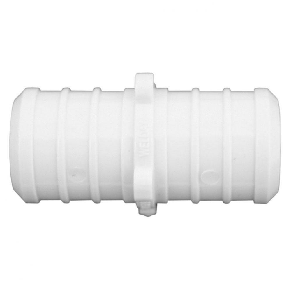 3/4'' Plastic White PEX Coupling, Lead Free