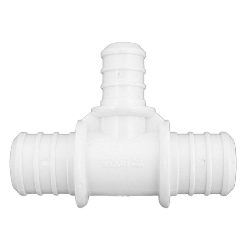 3/4'' x 3/4'' x 1/2'' Plastic White PEX Reducing Tee, Lead Free