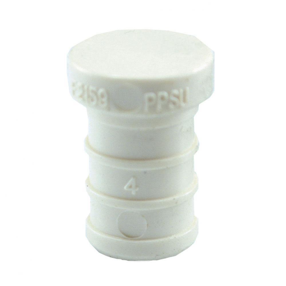 1/2'' Plastic White PEX Plug, Lead Free