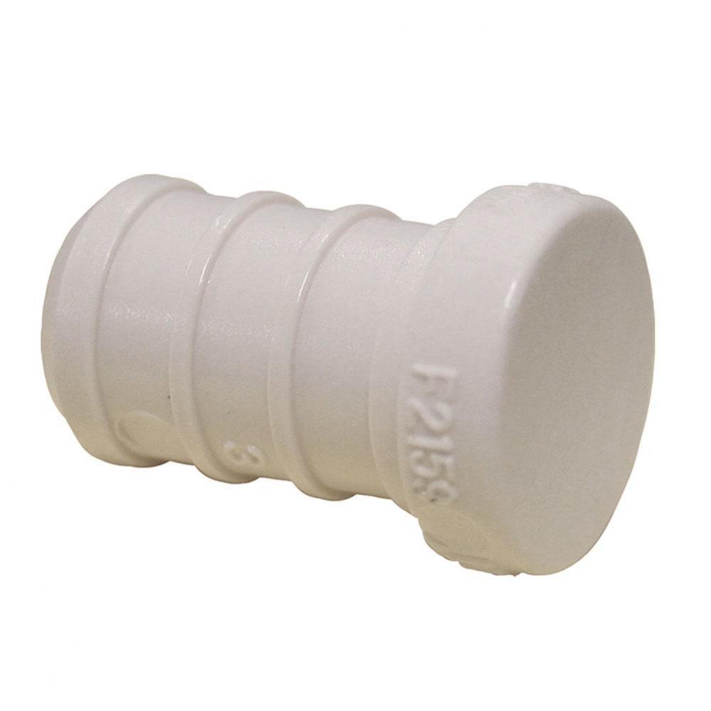 3/4'' Plastic White PEX Plug, Lead Free