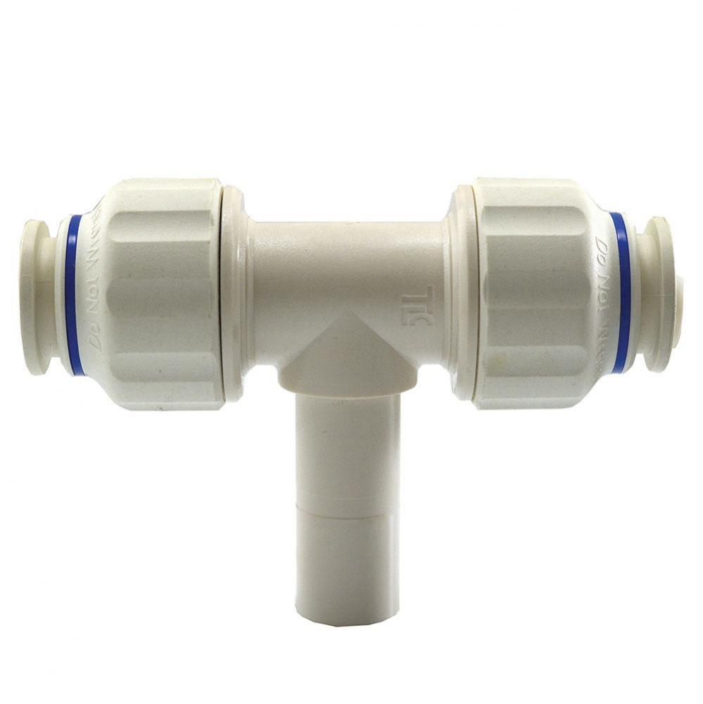 1/2'' x 1/2'' x 1/2'' Twist to Lock Plastic Tube Tee Union Connector