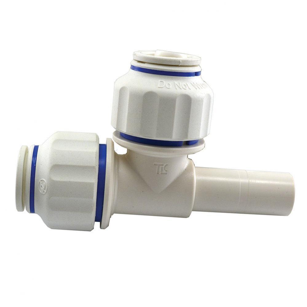 1/2'' Twist to Lock Plastic Stack Tube Tee