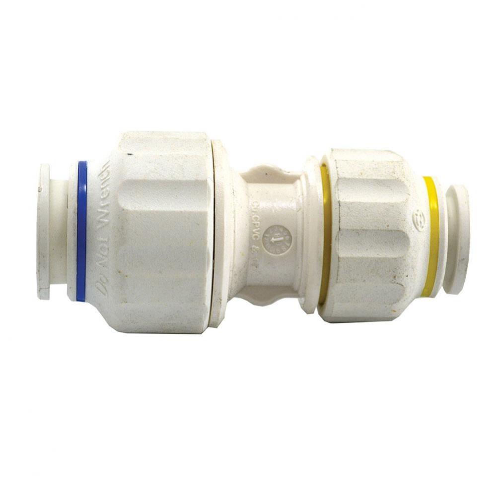 1/2'' x 3/8'' Twist to Lock Plastic Union Connector