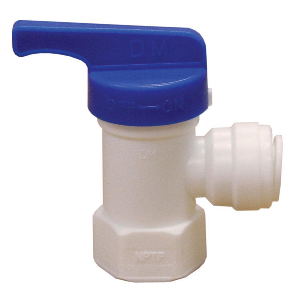 1/4'' x 1/4'' Plastic Push On Angle Valve