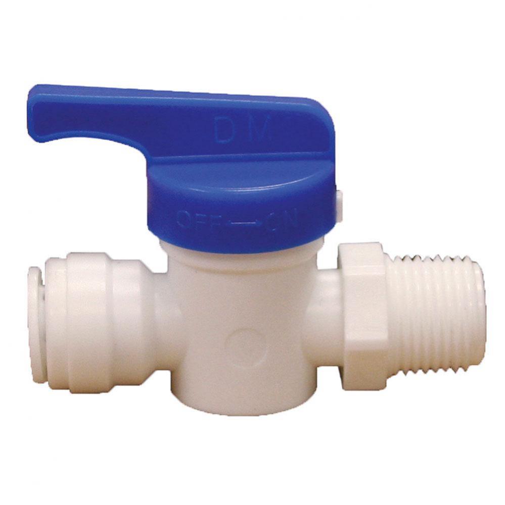 1/4'' x 1/4'' Plastic Push On Straight Valve