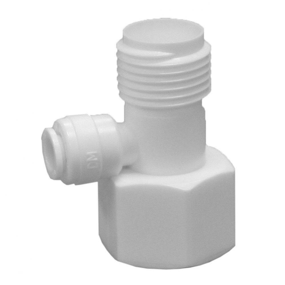 1/2'' x 1/2'' x 1/4'' Plastic Push On Kitchen Faucet Adapter Tee