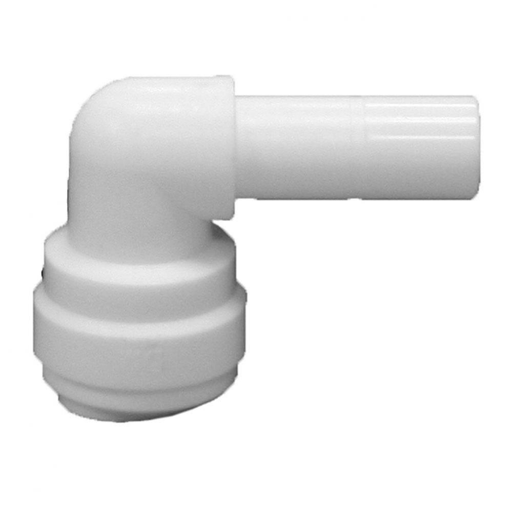 1/4'' x 1/4'' Plastic Push On Elbow Adapter