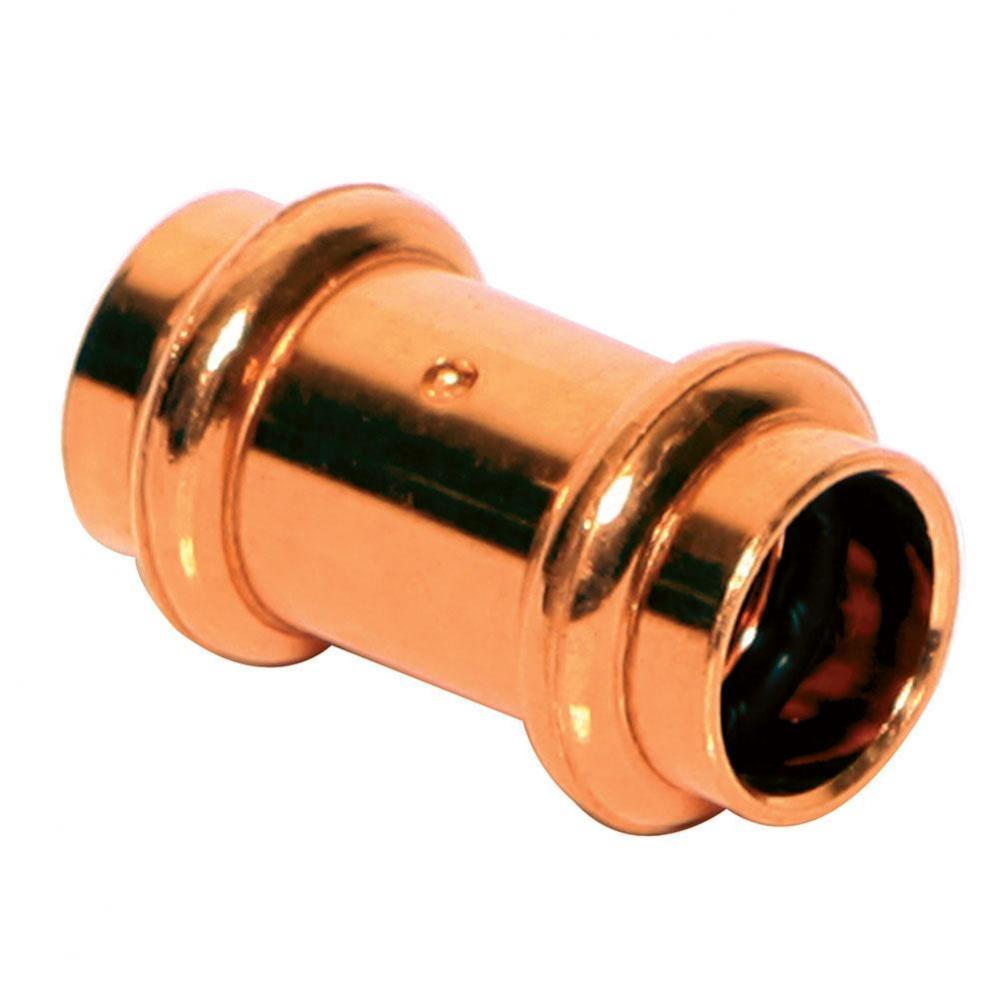 Copper Coupling w/Stop, P x P, 3/4 x 3/4