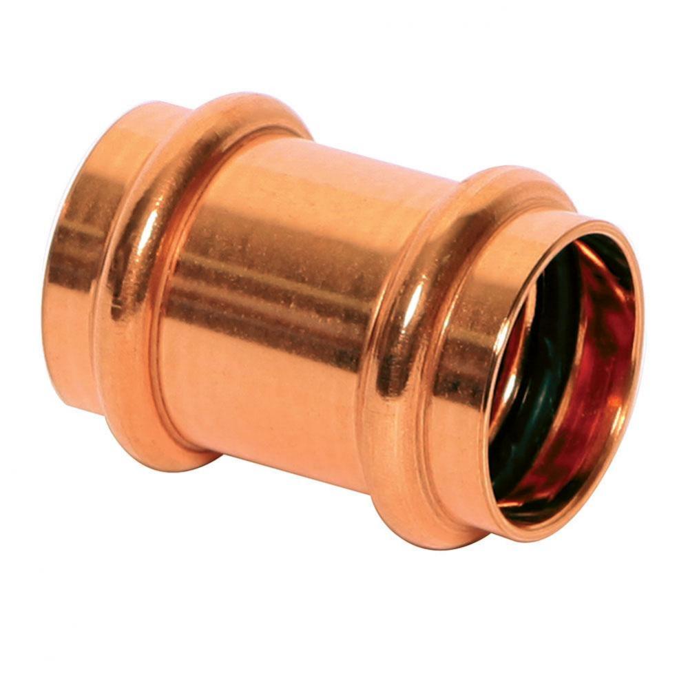 Copper Coupling - No Stop, P x P, 3/4 x 3/4