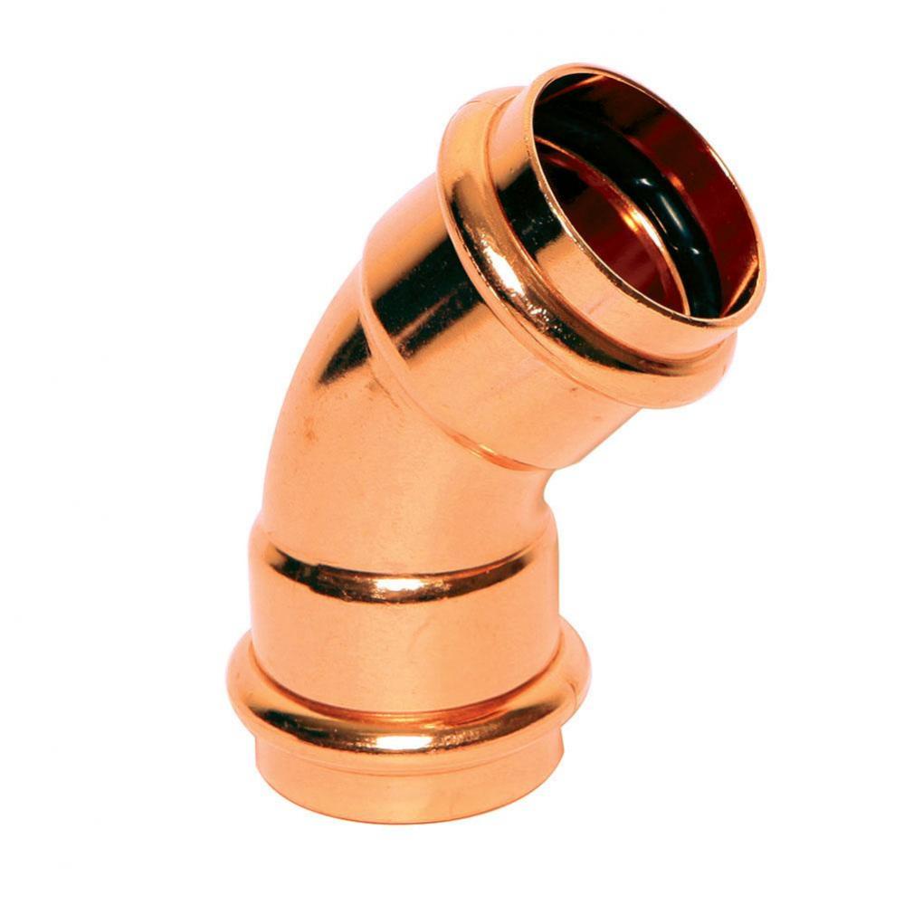 Copper Elbow 45º, P x P, 3/4 x 3/4