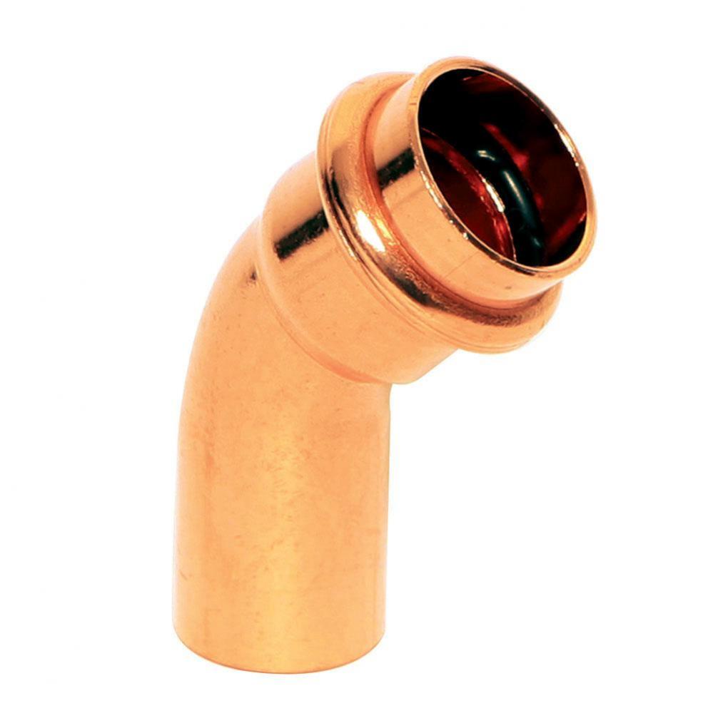 Copper Elbow 45º, P x FTG, 1/2 x 1/2