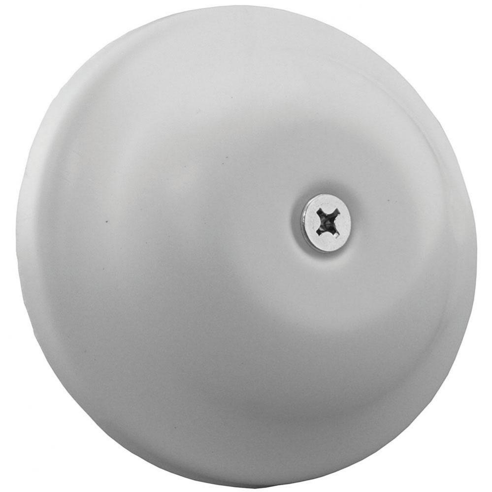 4-1/4'' White High Impact Plastic Cleanout Cover Plate, Bell Design