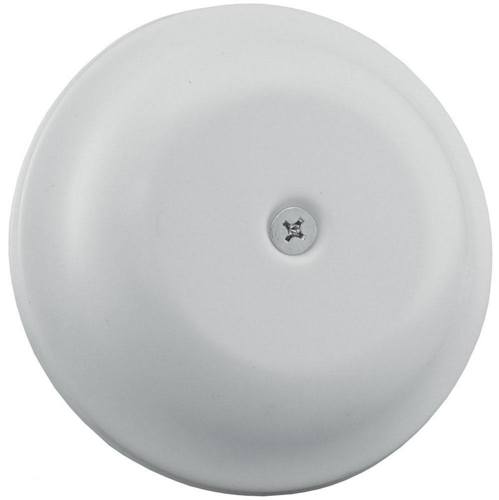 5-1/4'' White High Impact Plastic Cleanout Cover Plate, Bell Design