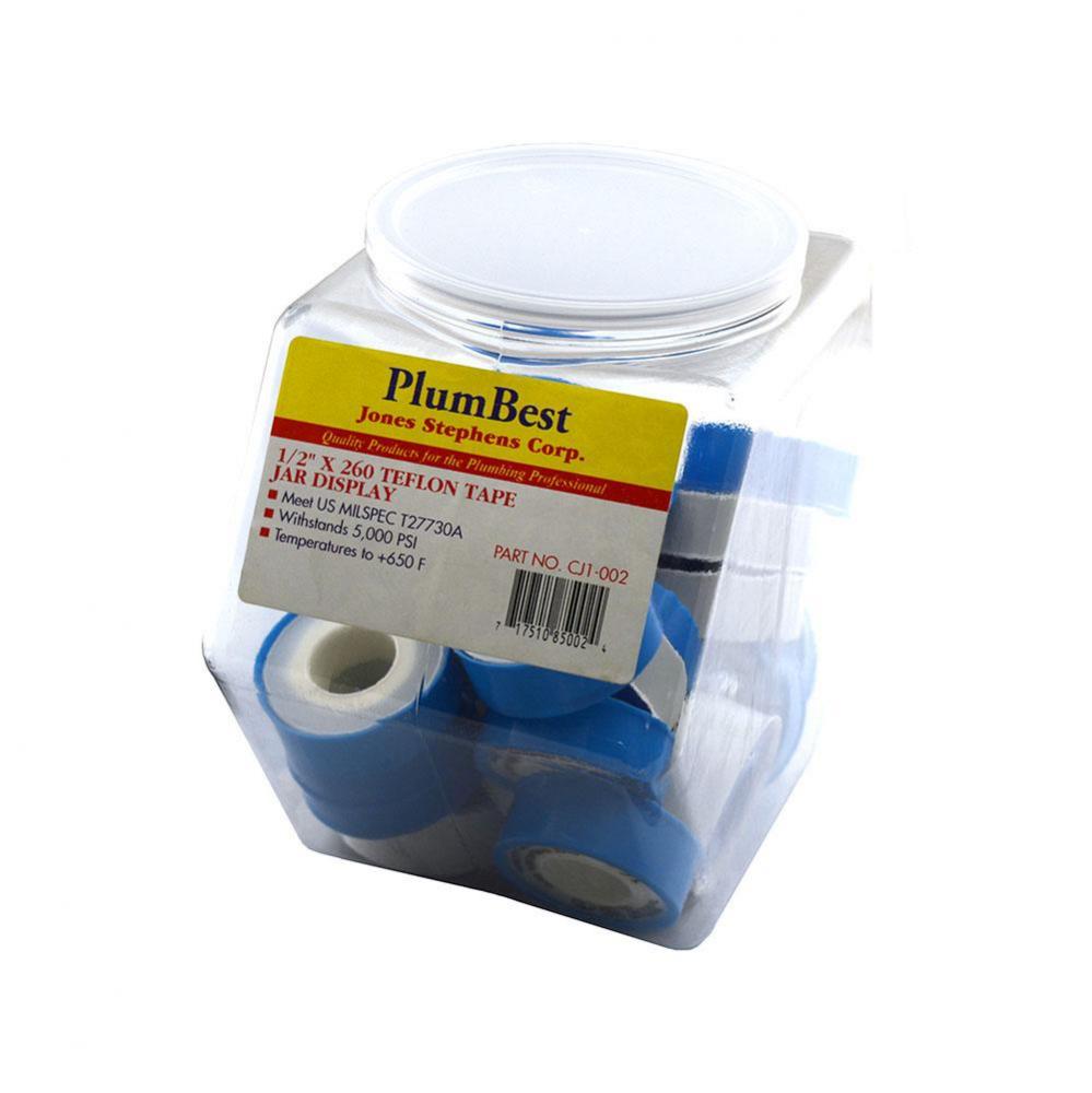 1/2'' x 260'' Thread Seal Tape Jar Display