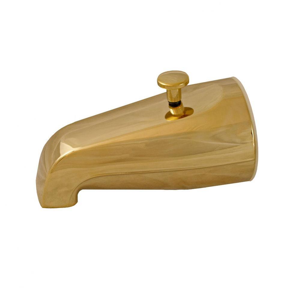 Polished Brass PVD 3/4'' x 1/2'' FIP Diverter Spout with Base Connection