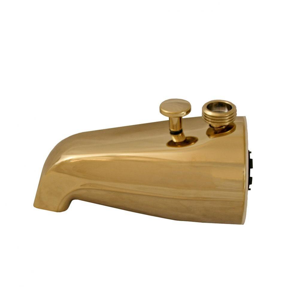 Polished Brass PVD 3/4'' x 1/2'' FIP Diverter Spout Base Connection with 1/2&a