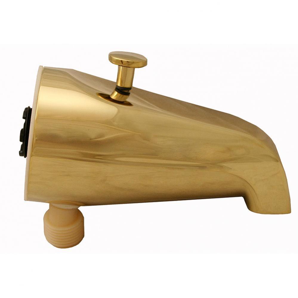 Polished Brass PVD 3/4'' x 1/2'' FIP Diverter Spout Base Connection with 1/2&a