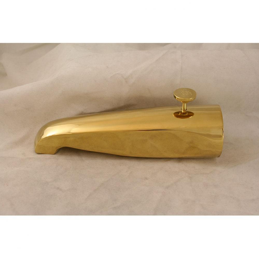 Polished Brass PVD 3/4'' x 1/2'' x 8-1/2'' Diverter Spout with Base