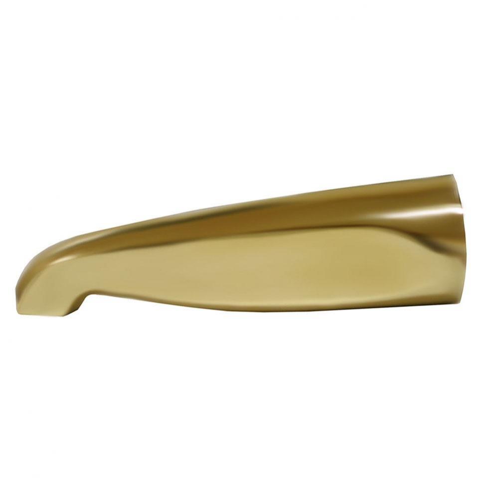 Polished Brass PVD 3/4'' x 1/2'' x 8-1/2'' Tub Spout with Base Conne