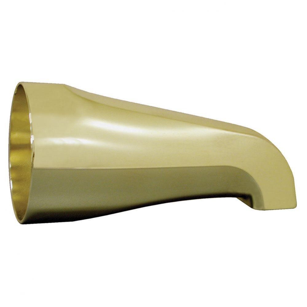 Polished Brass 1/2'' FIP Tub Spout with Nose Connection