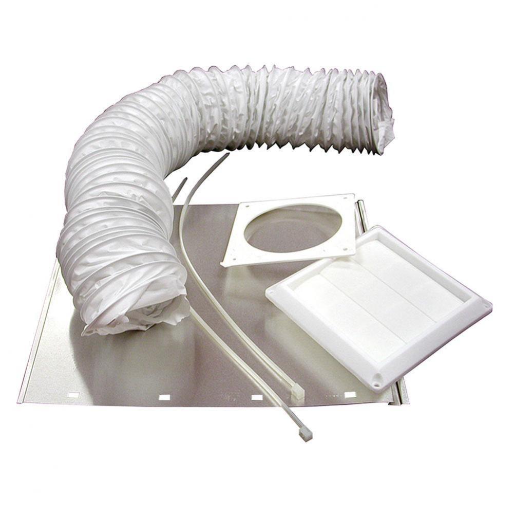 4'' x 5'' Dryer Vent Kit with Louvered White Hood