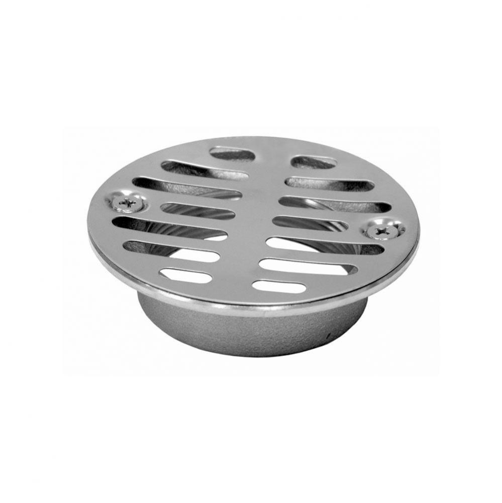 2'' Female Iron Pipe Shower Drain with Cast Brass Body and Stainless Steel Strainer